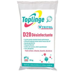 LESSIVE EN POUDRE TOPLINGE D20 DESINFECTANTE 20 KG