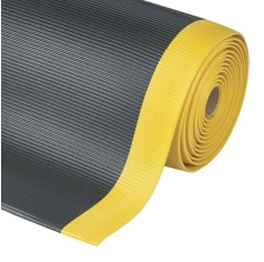 TAPIS ANTIFATIGUE & ANTIDÉRAPANT CROSSRIB SOF TRED JAUNE/NOIR 60 CM x 91 CM