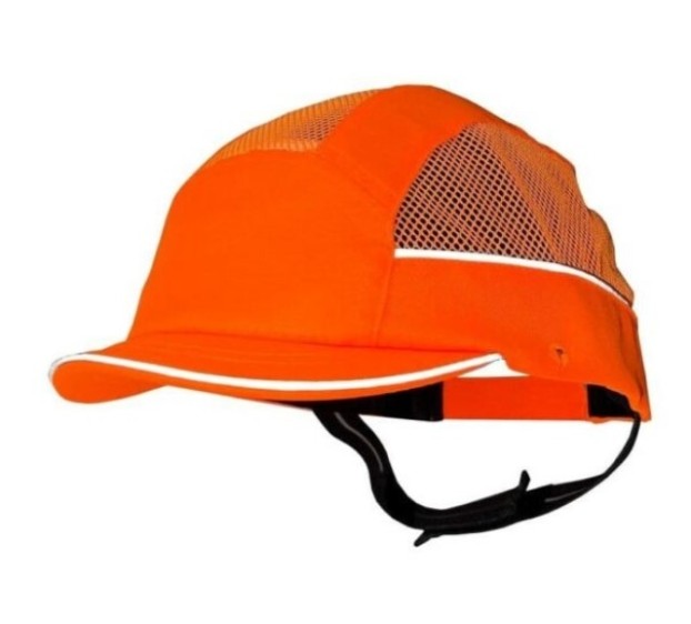 CASQUETTE DE SECURITE COQUEE AIR STREAM ORANGE FLUO VISIERE 3 CM