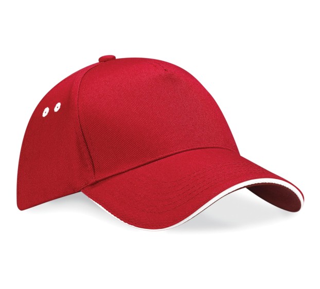 CASQUETTE PERSONNALISABLE ULTIMATE BF15C ROUGE/BLANC