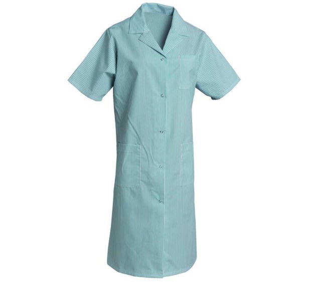 BLOUSE PROFESSIONNELLE FEMME POLYESTER/COTON MANCHES COURTES MADONNA RAYEE VERT