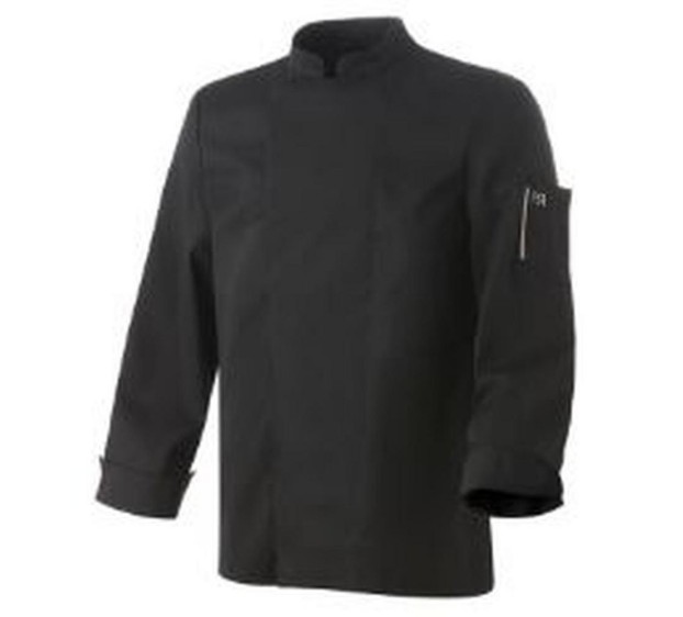 VESTE DE CUISINE HOMME/FEMME NERO MANCHES LONGUES NOIR