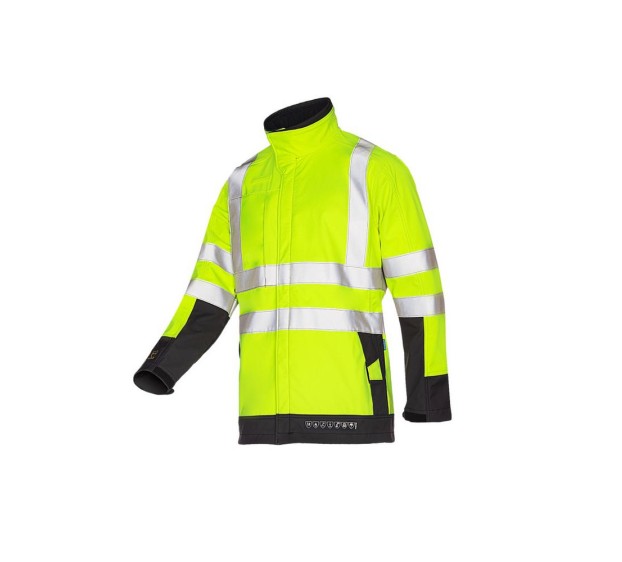 VESTE RÉFLÉCHISSANTE HOMME/FEMME SOFTSHELL PLAYFORD JAUNE FLUO/GRIS