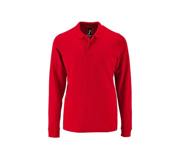 POLO DE TRAVAIL HOMME MANCHES LONGUES ROUGE T.4XL