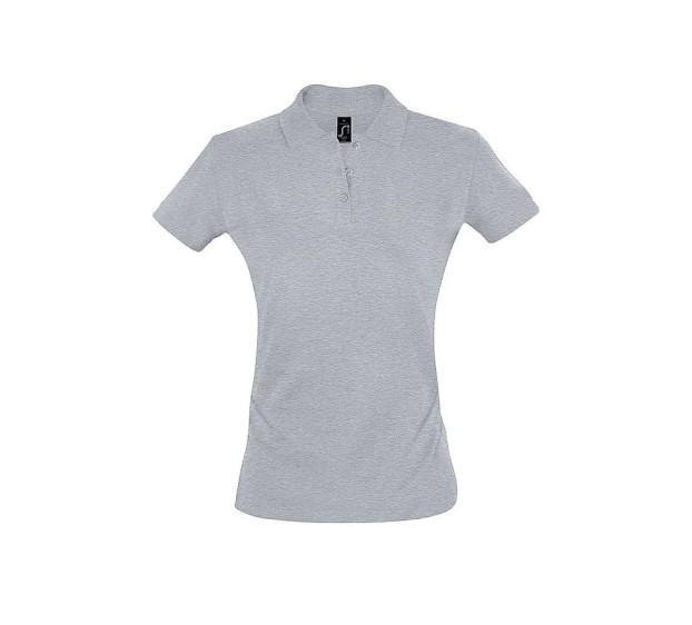 POLO DE TRAVAIL FEMME MANCHES COURTES GRIS CHINE