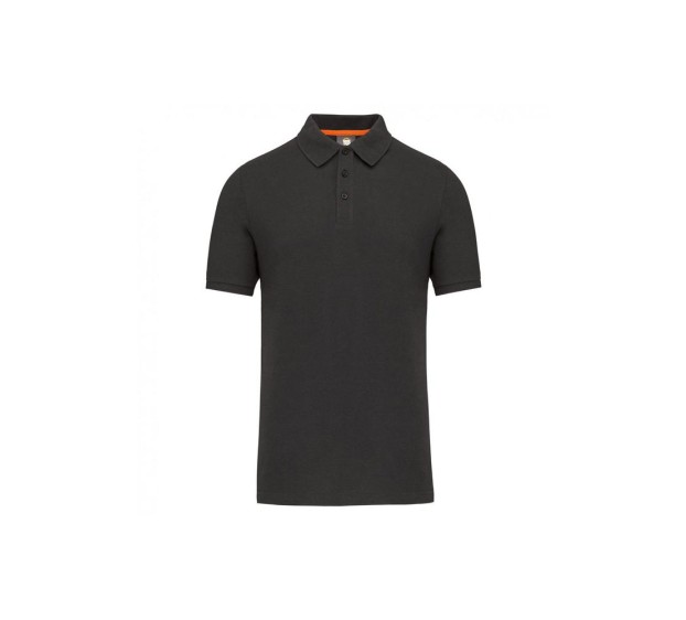 POLO DE TRAVAIL HOMME MANCHES COURTES ECO-RESPONSABLE DARK GREY T.4XL