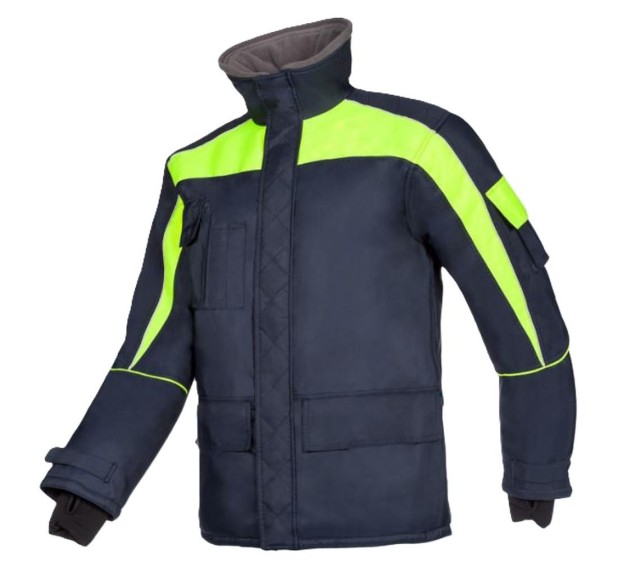 VESTE FROID DE TRAVAIL TALAU JAUNE FLUO/MARINE