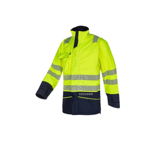 PARKA HAUTE VISIBILITÉ TORVIK JAUNE FLUO/MARINE