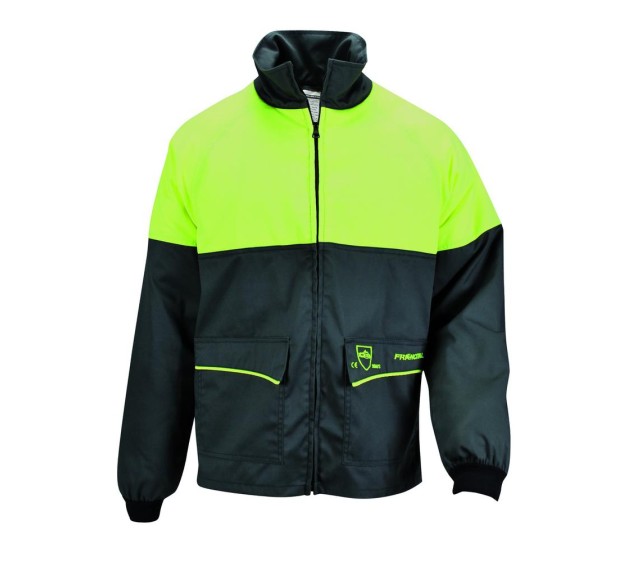 Veste bucheron anti-coupure tronçonneuse noir/jaune T. 3XL