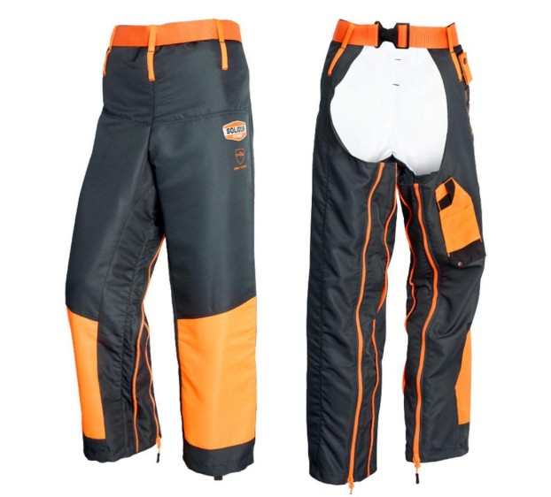 JAMBIERES ANTI-COUPURE DE PROTECTION TRONCONNEUSE AUJA GRIS/ORANGE