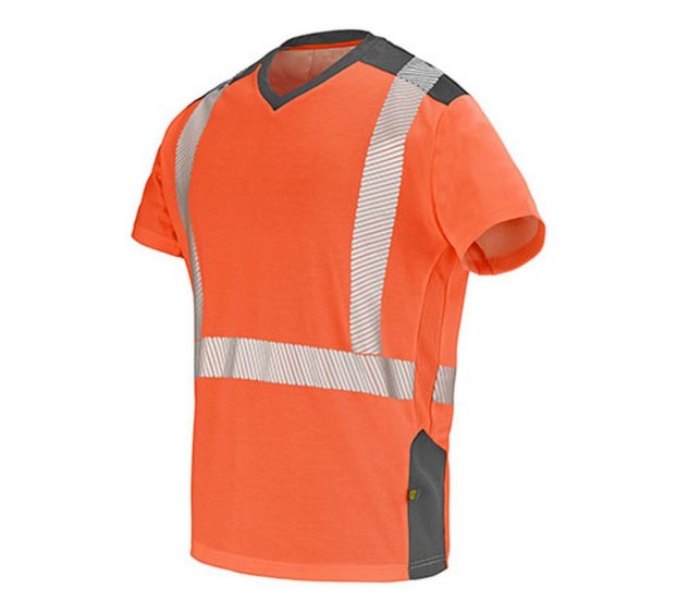 T-SHIRT HAUTE VISIBILITÉ MANCHES COURTES FLUO SAFE XP ORANGE FLUO/GRIS CHARCOAL T. 4XL