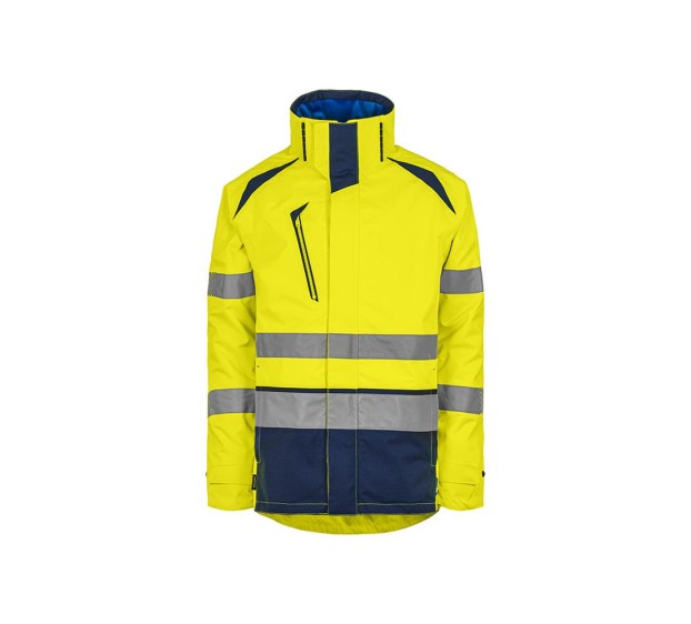 PARKA HAUTE VISIBILITÉ LONG LIFE JAUNE FLUO/MARINE 