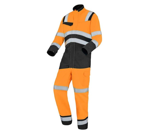 COMBINAISON RÉFLÉCHISSANTE 1 ZIP FLUO SAFE XP ORANGE FLUO/GRIS CHARCOAL 