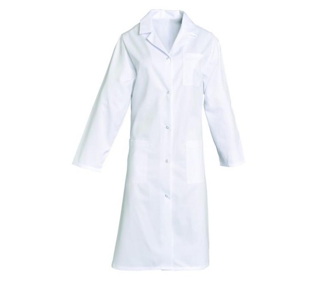 BLOUSE PROFESSIONNELLE FEMME coton manches longues MADONNA BLANC