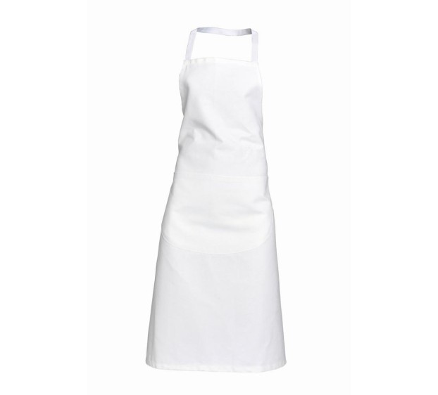 TABLIER DE CUISINE HOMME/FEMME VALET BAVETTE BLANC