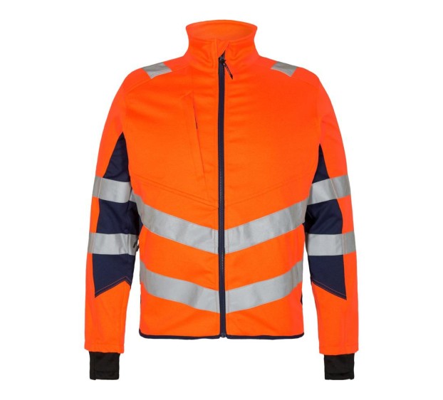 BLOUSON HAUTE VISIBILITE SAFETY ORANGE FLUO/BLUE INK
