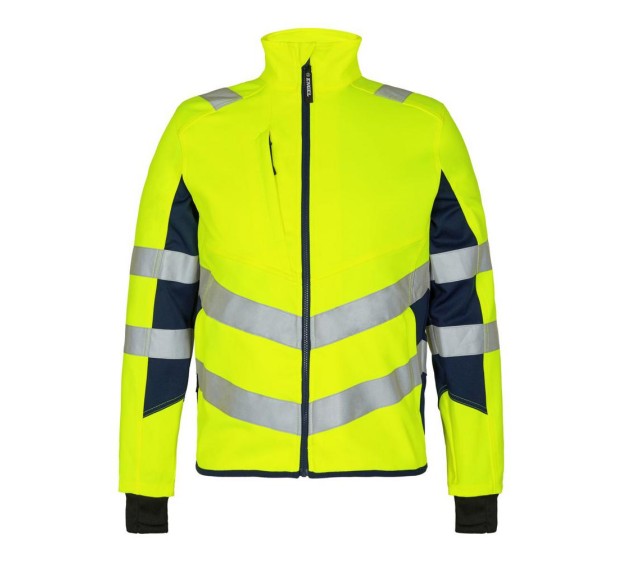 BLOUSON HAUTE VISIBILITE SAFETY JAUNE FLUO/BLUE INK