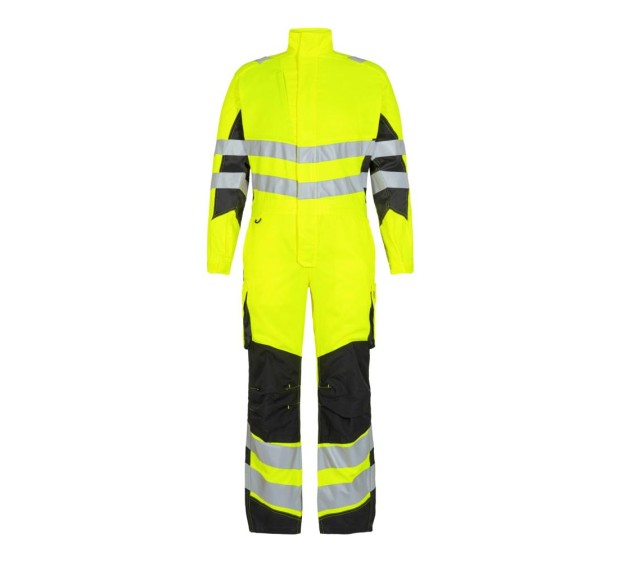 COMBINAISON RÉFLÉCHISSANTE 1 ZIP SAFETY LIGHT JAUNE FLUO/NOIR