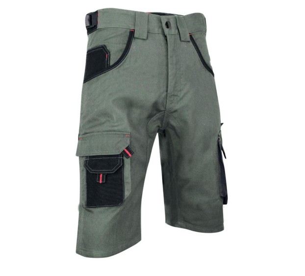 BERMUDA DE TRAVAIL AUTHENTIC CISAILLE KAKI CLAIR/GRIS NUIT 