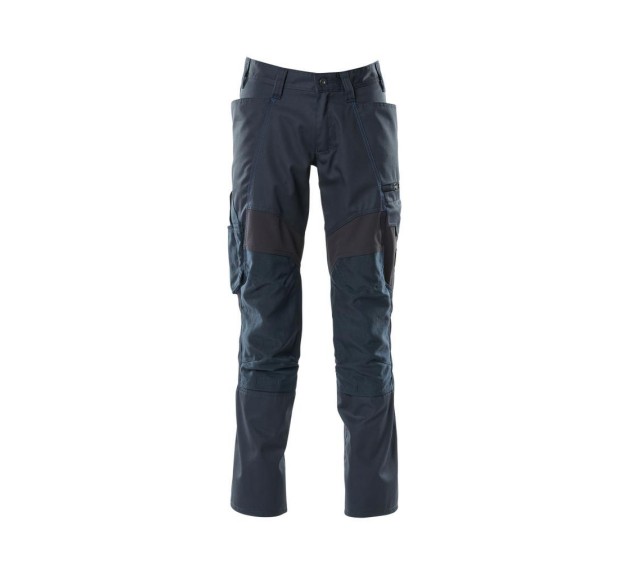 PANTALON DE TRAVAIL HOMME/FEMME ACCELERATE POCHES GENOUX MARINE FONCE T.58/C64