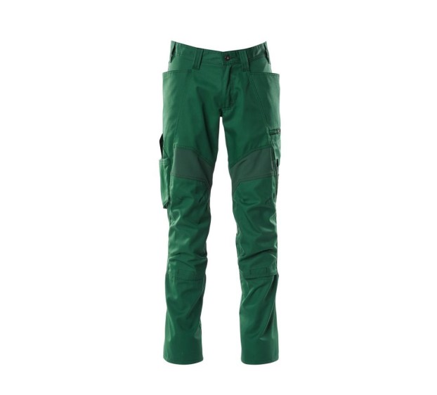 PANTALON DE TRAVAIL HOMME/FEMME ACCELERATE AVEC POCHES VERT BOUTEILLE