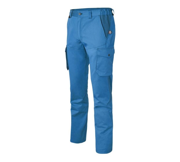 PANTALON DE TRAVAIL HOMME/FEMME MULTIPOCHES OVERMAX BLEU 