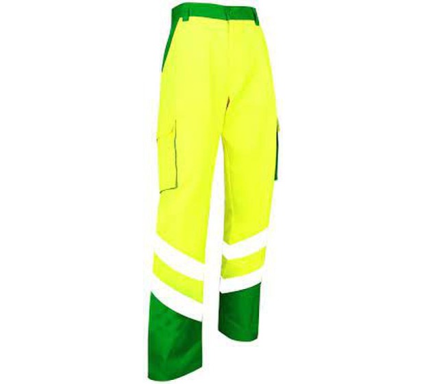 PANTALON RÉFLÉCHISSANT HOMME/FEMME BALISE JAUNE FLUO/VERT