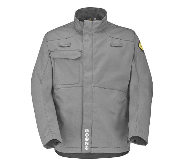 BLOUSON ANTISTATIQUE/IGNIFUGE/SOUDEUR/ANTI-ACIDE/ATEX BELY 320 XP GRIS ACIER