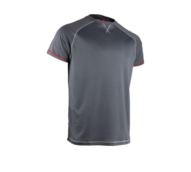T-SHIRT DE TRAVAIL MANCHES COURTES ANTI-UV DEVIN GRIS NUIT