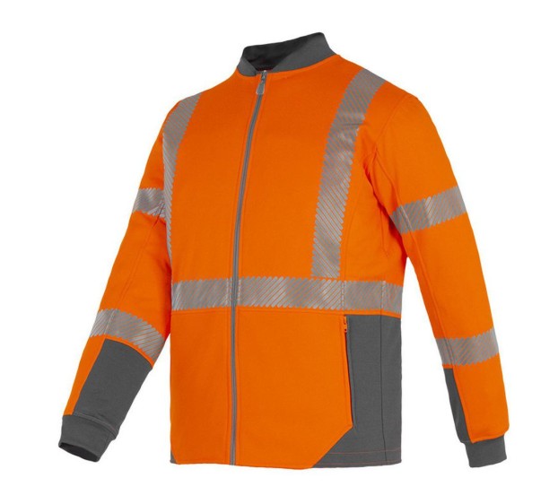 SWEAT RÉFLÉCHISSANT RODRIGUES ORANGE FLUO/GRIS 