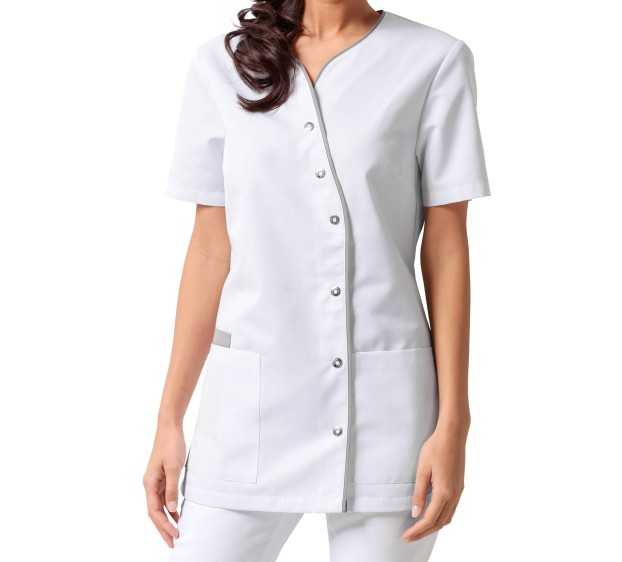 BLOUSE FEMME EUGENIE BLANC /GRIS 