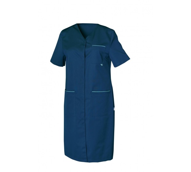 BLOUSE PROFESSIONNELLE  FEMME IRIS MANCHES COURTES MARINE 