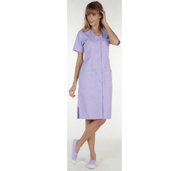 BLOUSE PROFESSIONNELLE FEMME LAURENE MANCHES COURTES PARME/POMME