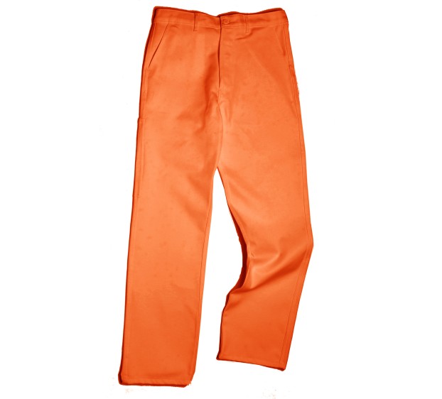 PANTALON DE TRAVAIL HOMME/FEMME 100 % COTON ORANGE 