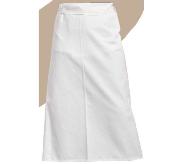 TABLIER BLANC A TAILLE LONG 90x105 - LE LOT DE 2