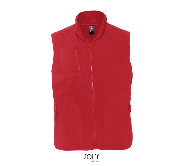 GILET POLAIRE DE TRAVAIL HOMME/FEMME NORWAY ROUGE 