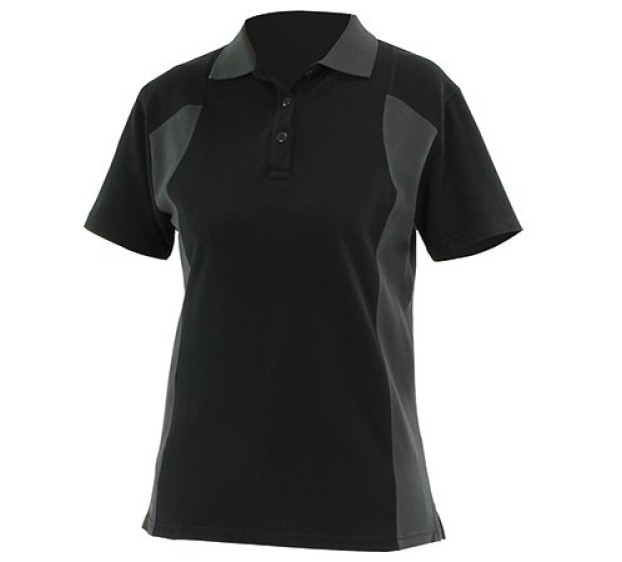 POLO DE TRAVAIL FEMMME PRISMIK NOIR/GRIS CHARCOAL