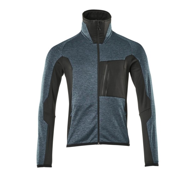 VESTE POLAIRE DE TRAVAIL ADVANCED ZIPPEE BLEU PETROLE FONCE/NOIR T. 4XL