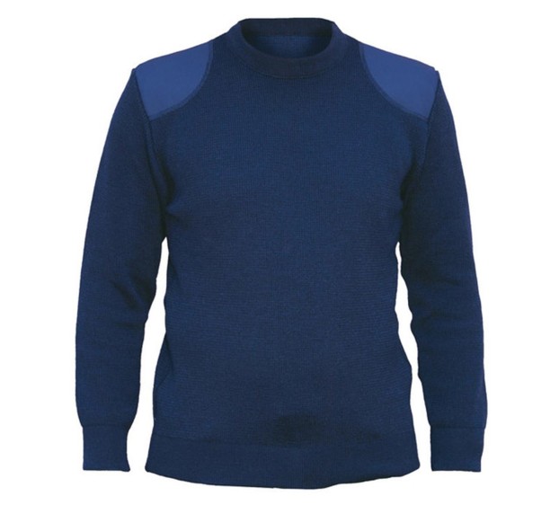 PULL COL ROND AVEC RENFORTS 101 07PEC MARINE 