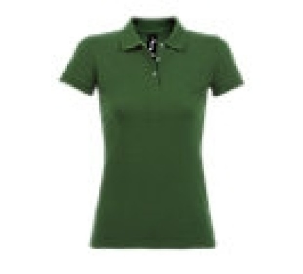 POLO FEMME MC 11347 VERT BOUTEILLE