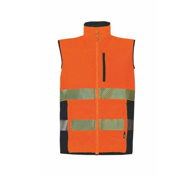 GILET HAUTE VISIBILITÉ REVERSIBLE NEPAL ORANGE FLUO