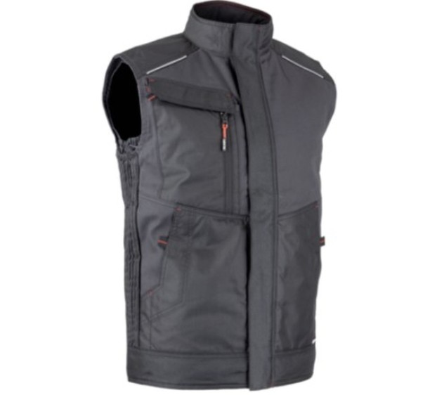 BODYWARMER CRATERE GRIS/NOIR 