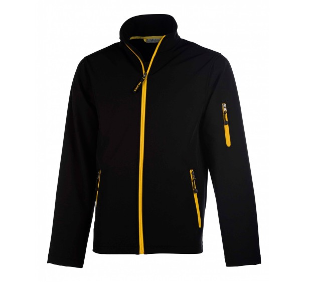 VESTE SOFTSHELL HIVER DE TRAVAIL HOMME ATLANTIC NOIR/ZIP OR