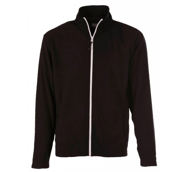 VESTE MICROPOLAIRE DE TRAVAIL HOMME ARCTIC NOIR/ZIP BLANC