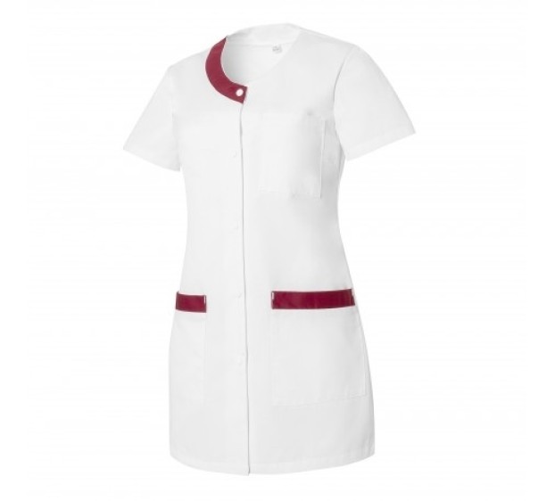 TUNIQUE INFIRMIÈRE FEMME VALENTINE BLANC/BORDEAUX
