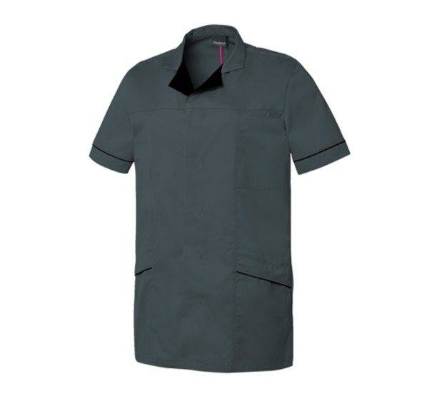 TUNIQUE PROFESSIONNELLE HOMME ALEXIS GRIS BITUME/NOIR 