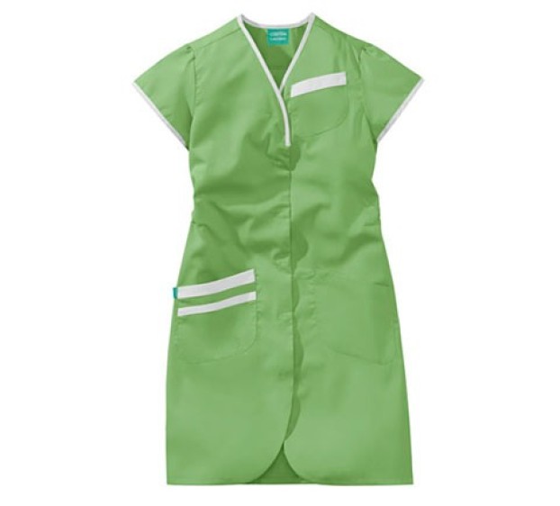 BLOUSE PROFESSIONNELLE FEMME DAPHNEE VERT/BLANC 