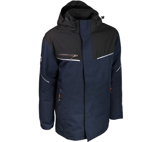 PARKA IMPERMEABLE FEMME/HOMME PORTLAND NOIR/BLEU MARINE