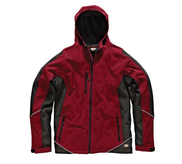 SOFTSHELL DE TRAVAIL BICOLORE TWOTONE ROUGE/NOIR 