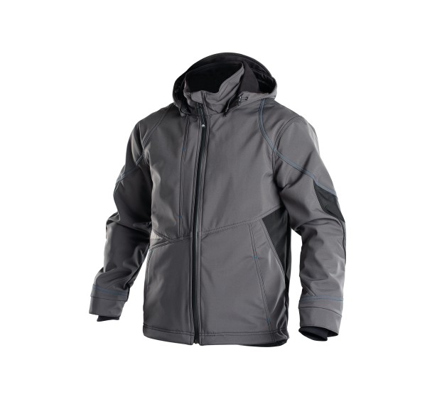 VESTE SOFTSHELL IMPERMEABLE HOMME GRAVITY GRIS/NOIR